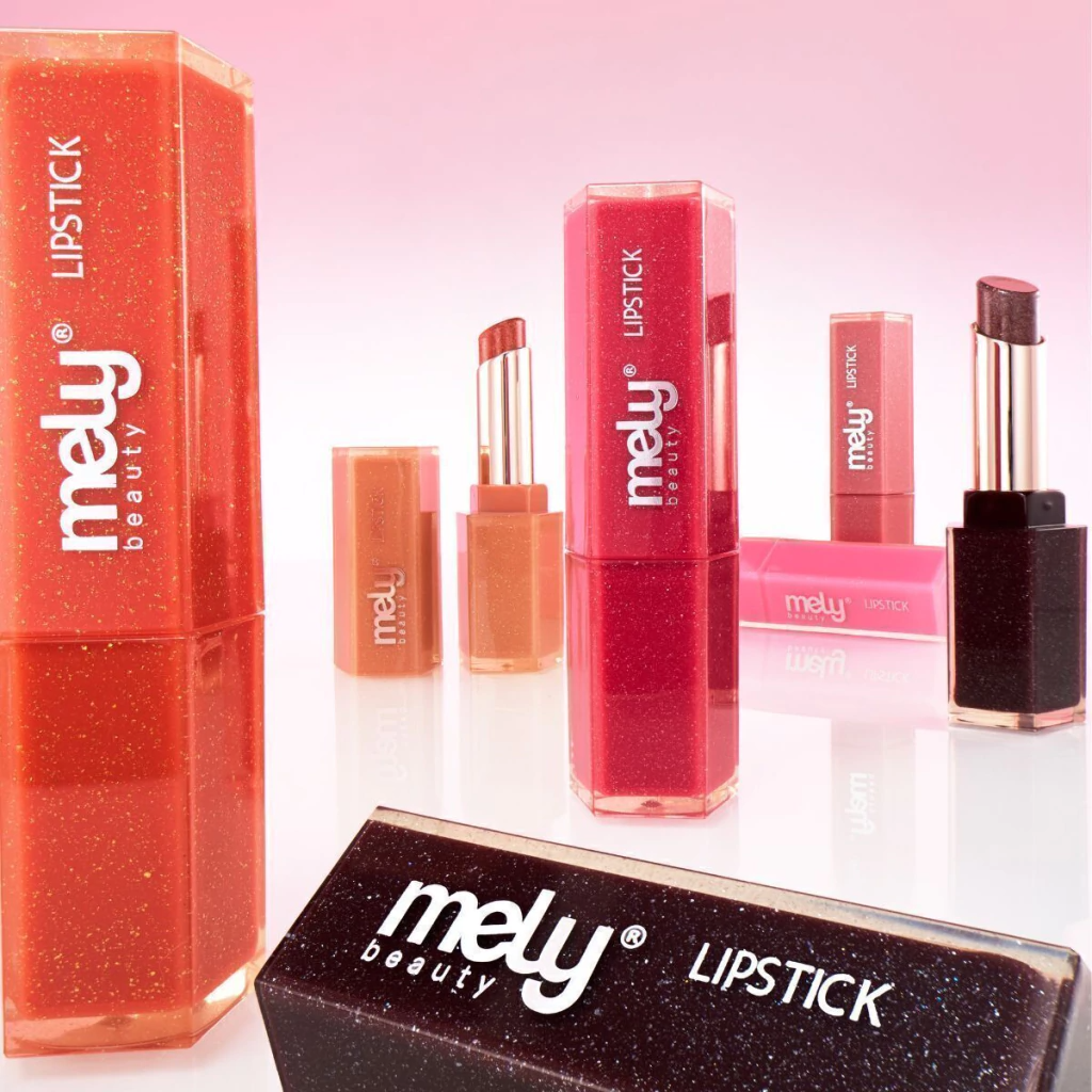 Lipstick Labial con Glitter Mely